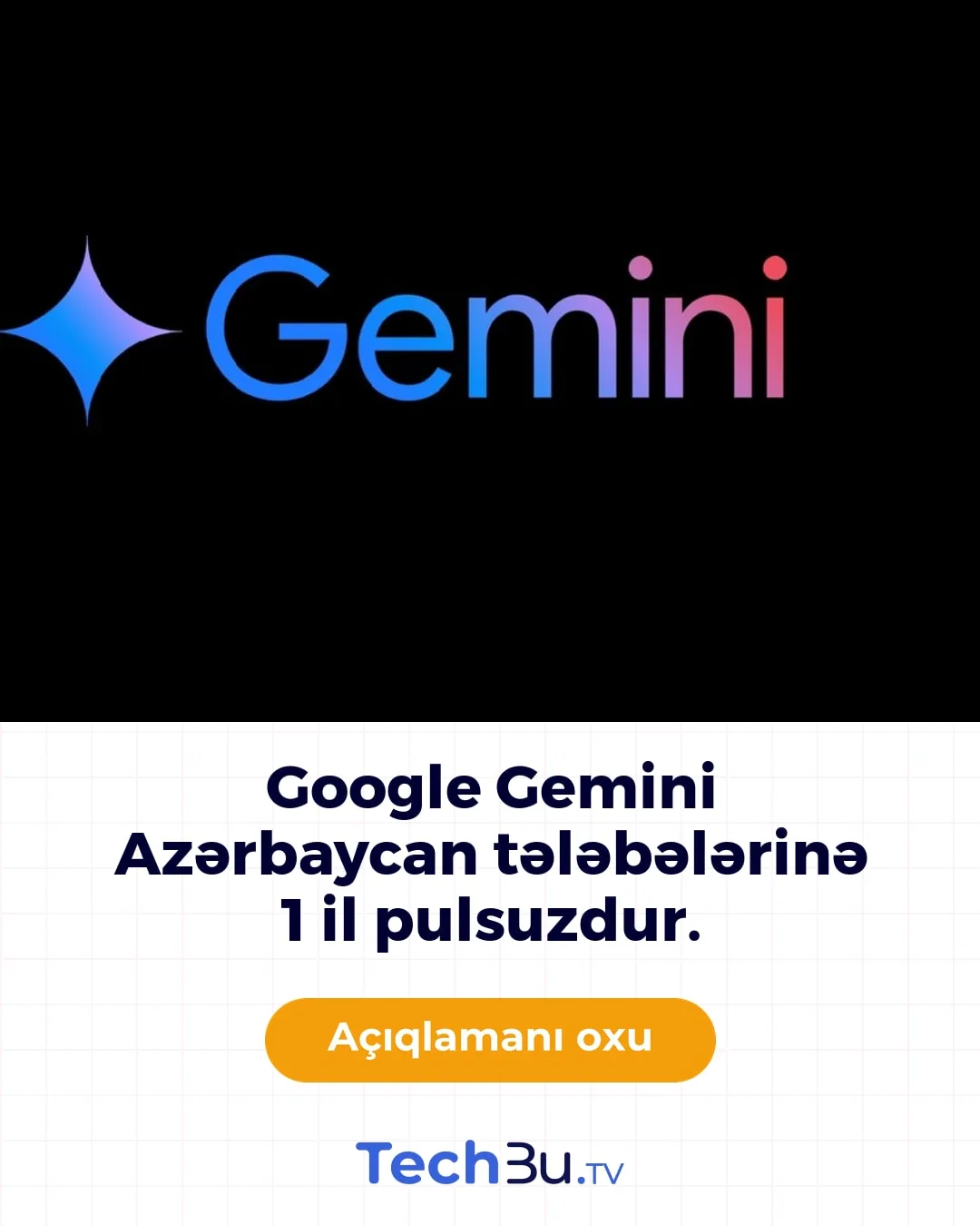 Tələbələr üçün Google Gemini 1 il pulsuz