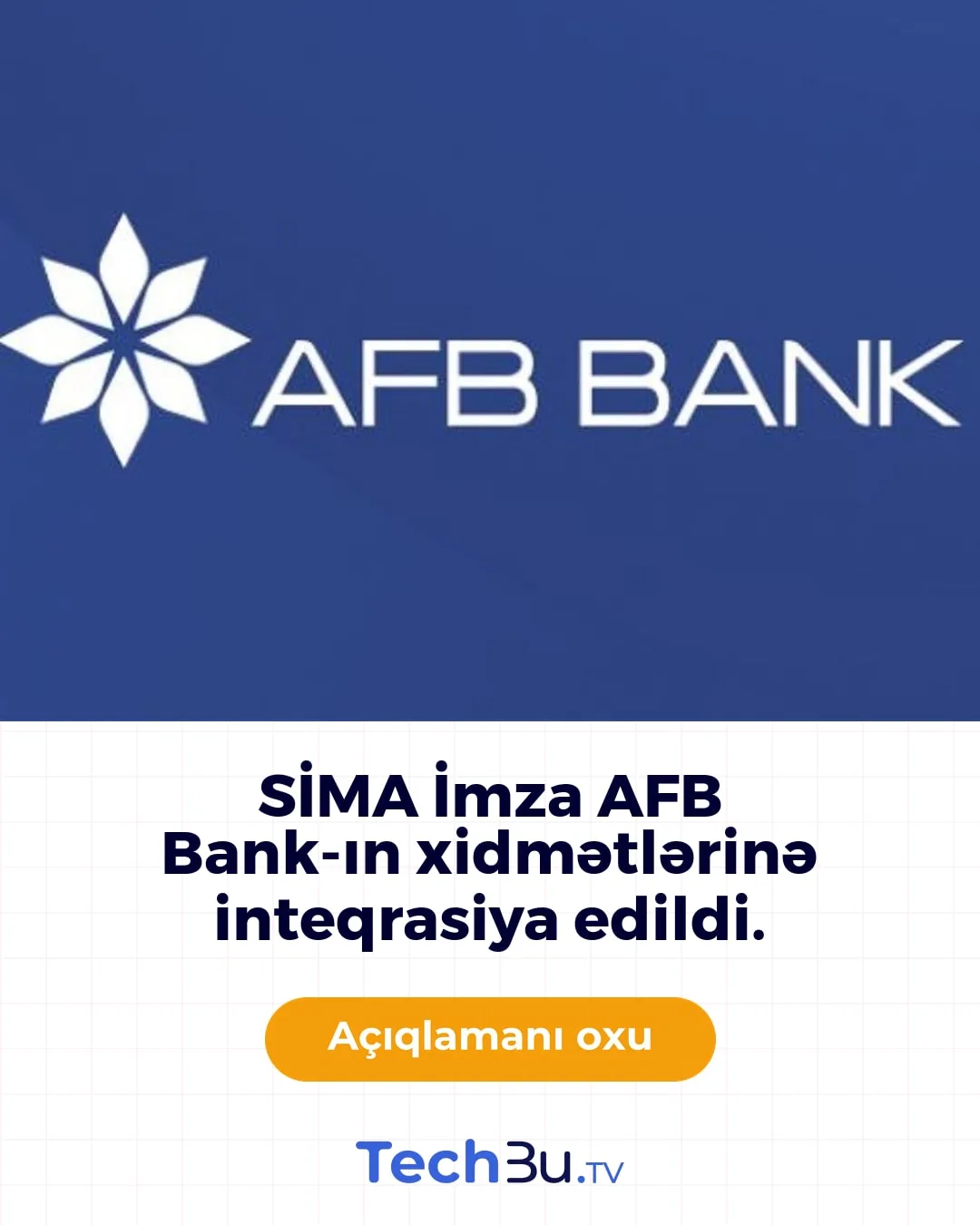 SİMA İmza AFB Bank xidmətlərinə inteqrasiya edildi