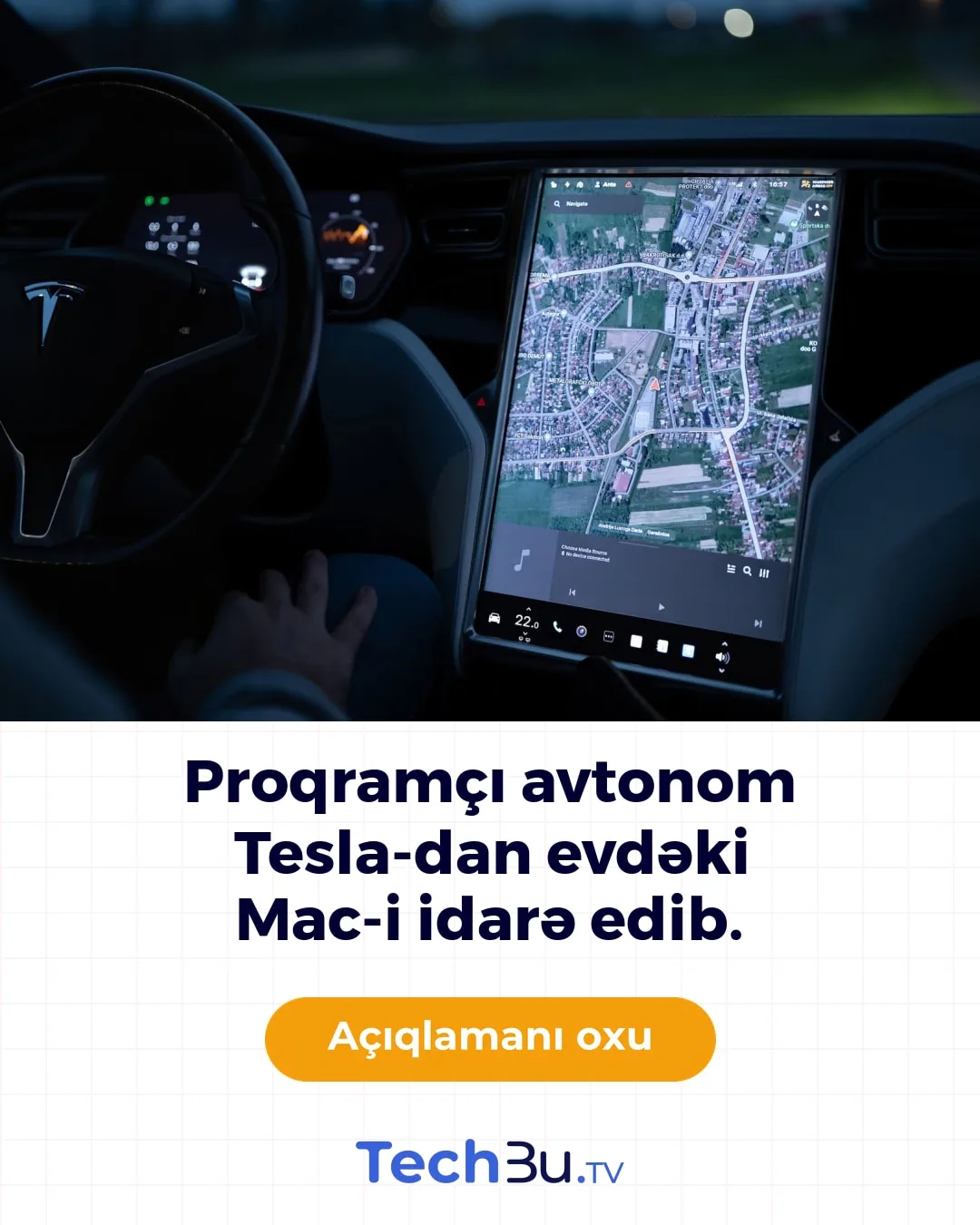 Proqramçı avtonom Tesla-dan evdəki Mac-i idarə edib.