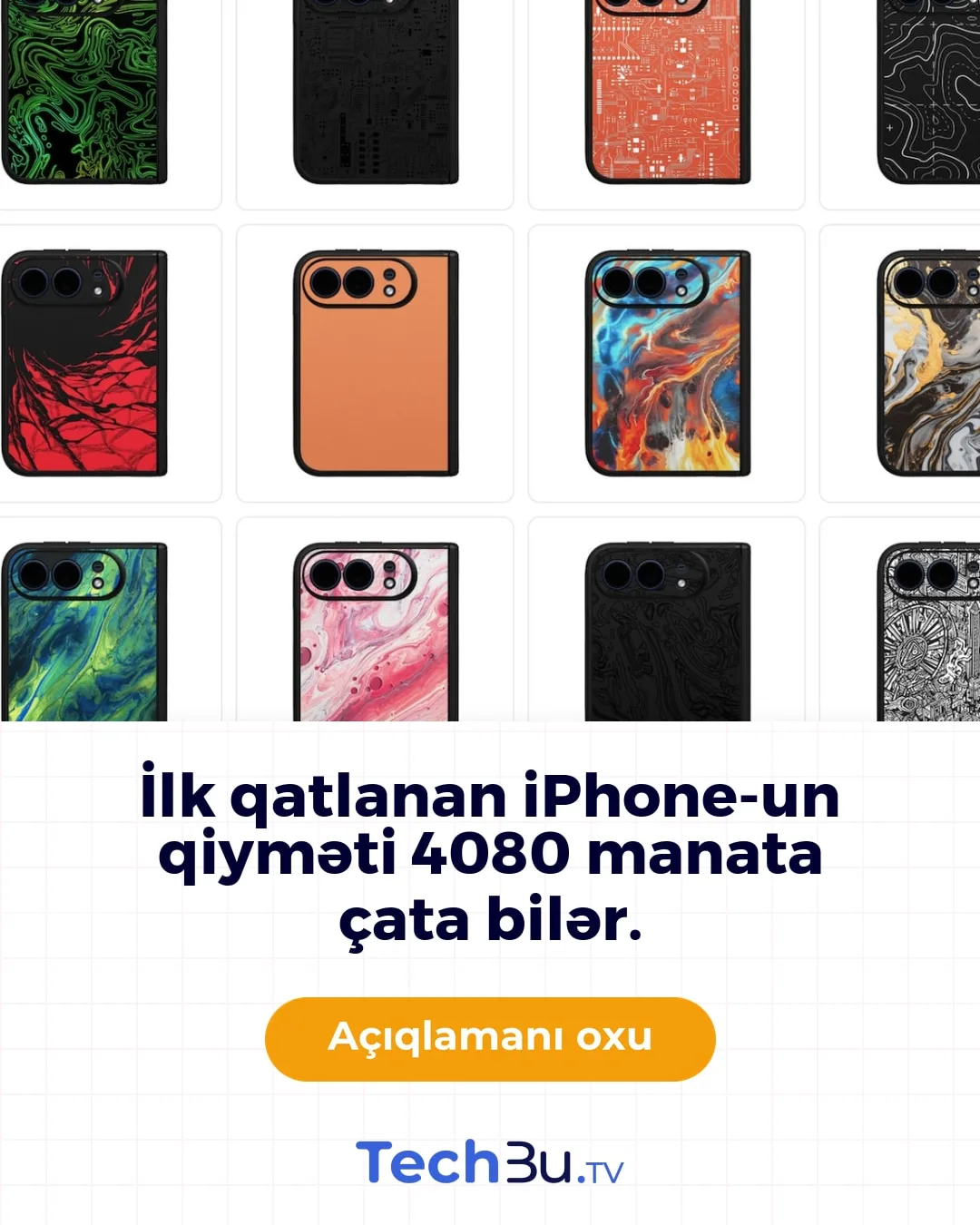İlk qatlanan iPhone-un qiyməti 4080 manata çata bilər.