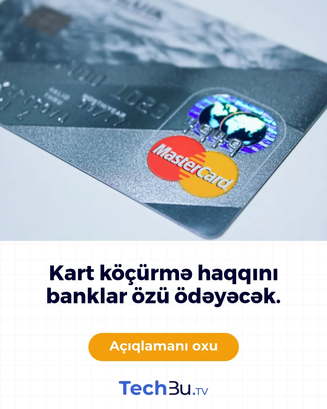 Kartdan-karta köçürmələr üzrə yeni tariflər 2027-ci il aprelin 1-dən qüvvəyə minir