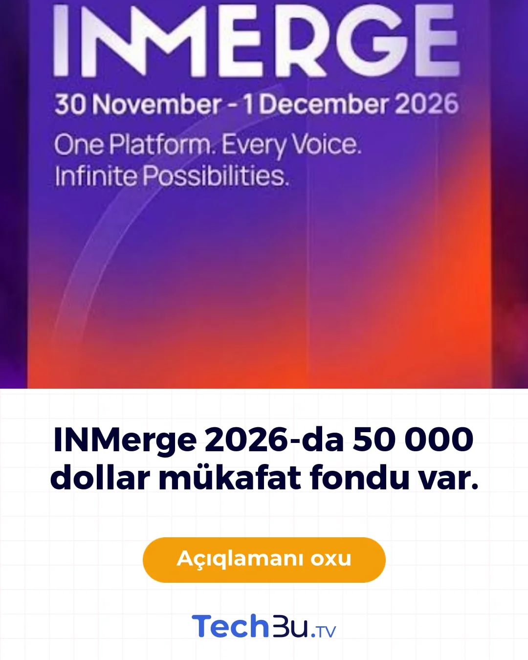 INMerge 2026 üçün müraciətlər başladı