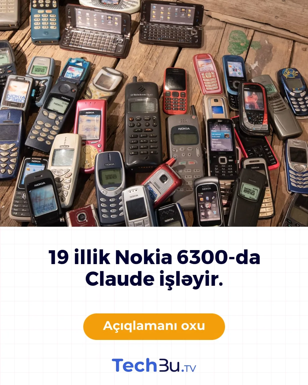 19 illik Nokia 6300-da Claude işləyir.