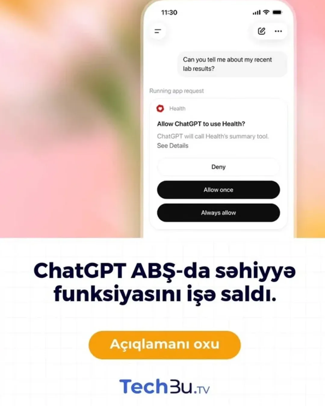 ChatGPT ABŞ-da səhiyyə funksiyasını işə saldı
