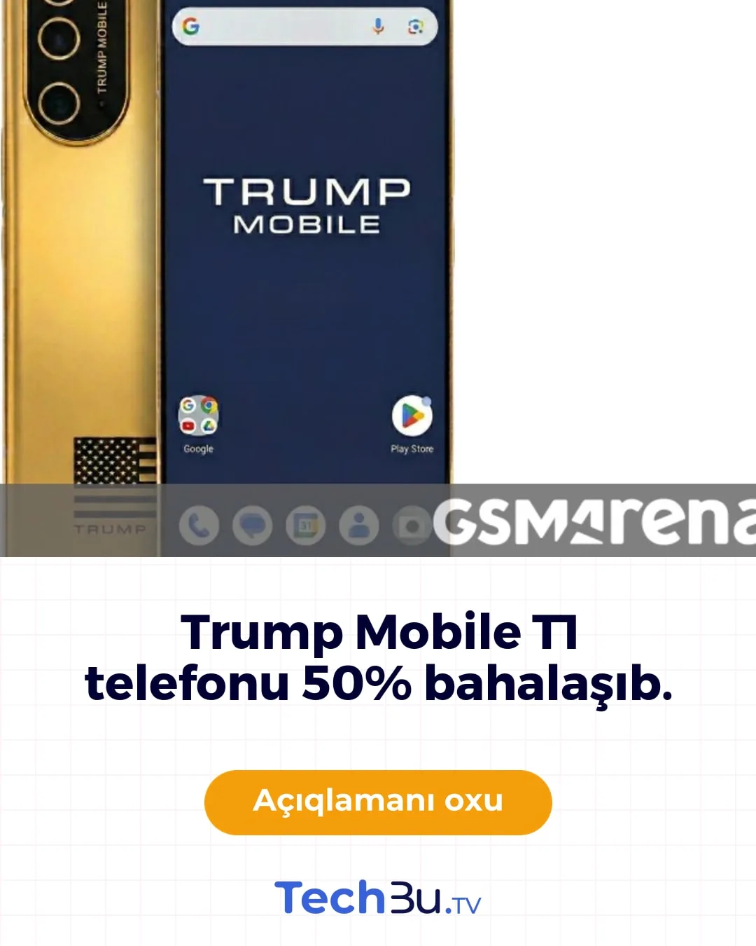 Trump Mobile T1 telefonunun qiyməti 50% artıb