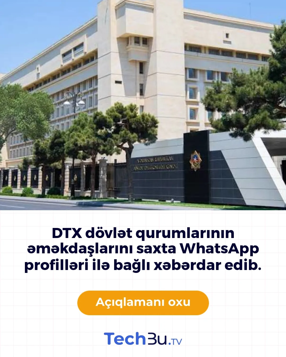 DTX saxta WhatsApp dələduzluğu barədə xəbərdarlıq etdi